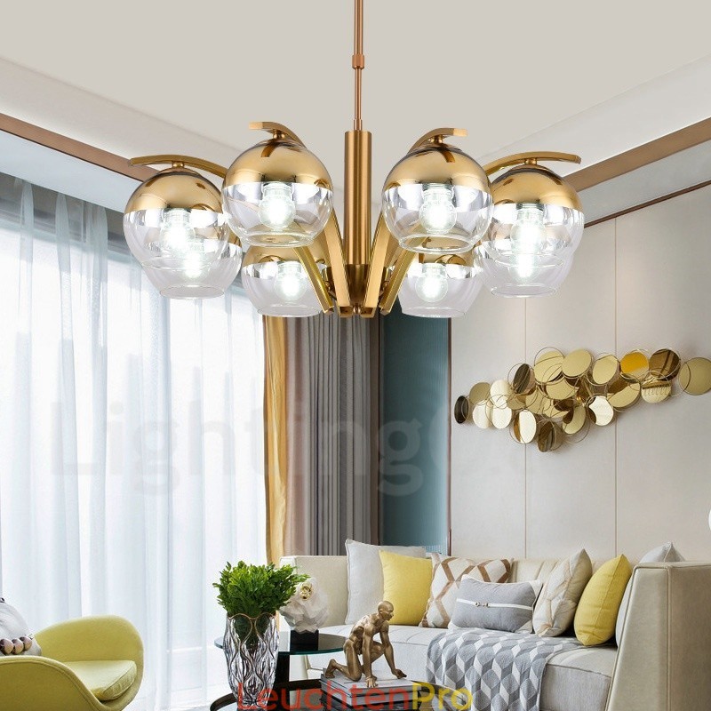Nordischer Mode-Kronleuchter in Gold und Silber