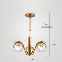 Nordischer Mode-Kronleuchter in Gold und Silber