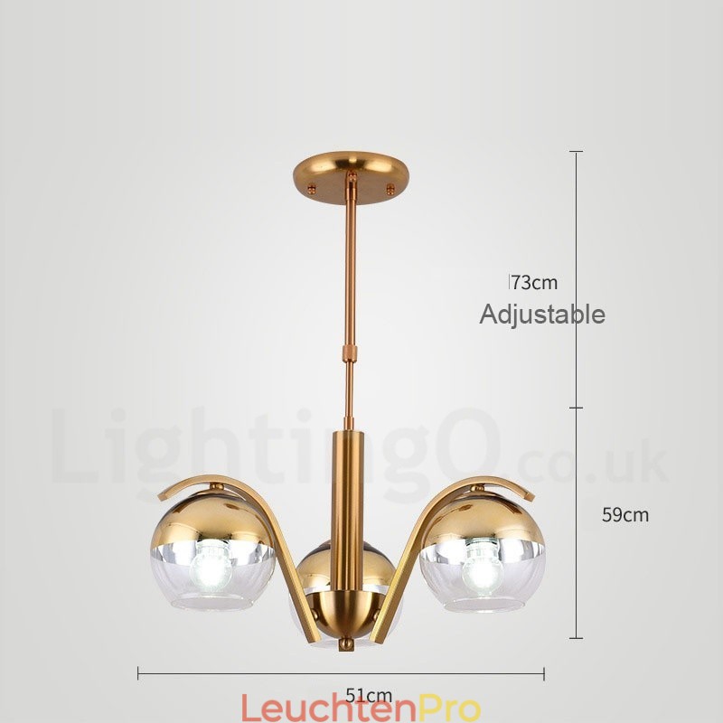 Nordischer Mode-Kronleuchter in Gold und Silber