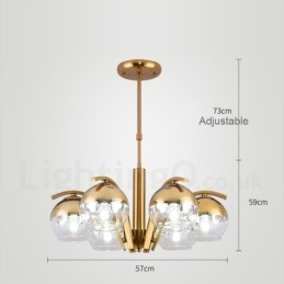 Nordischer Mode-Kronleuchter in Gold und Silber