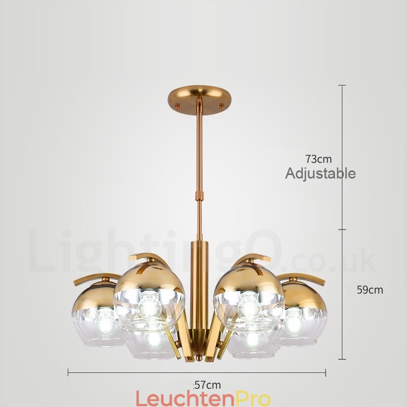 Nordischer Mode-Kronleuchter in Gold und Silber