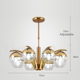Nordischer Mode-Kronleuchter in Gold und Silber