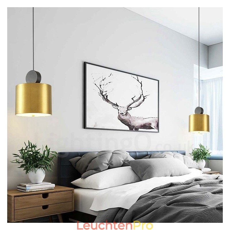 4 Stile Gold Schwarz Postmodern Pendelleuchte