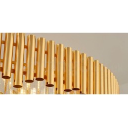 Postmodernen Gold Luxus Runde K9 Kristall Anhänger Kronleuchter Lichter Ausstellung Halle