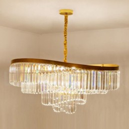 Gold Postmodernen Luxus Runde K9 Kristall Anhänger Kronleuchter Ausstellung Halle