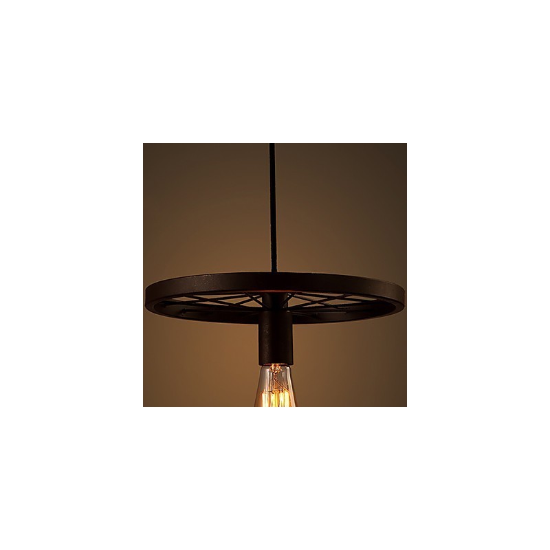 Industrielle 1-flammige Vintage-Pendelleuchte im Eisenschirm