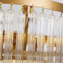 Gold Postmodernen Luxus Runde K9 Kristall Anhänger Kronleuchter Ausstellung Halle