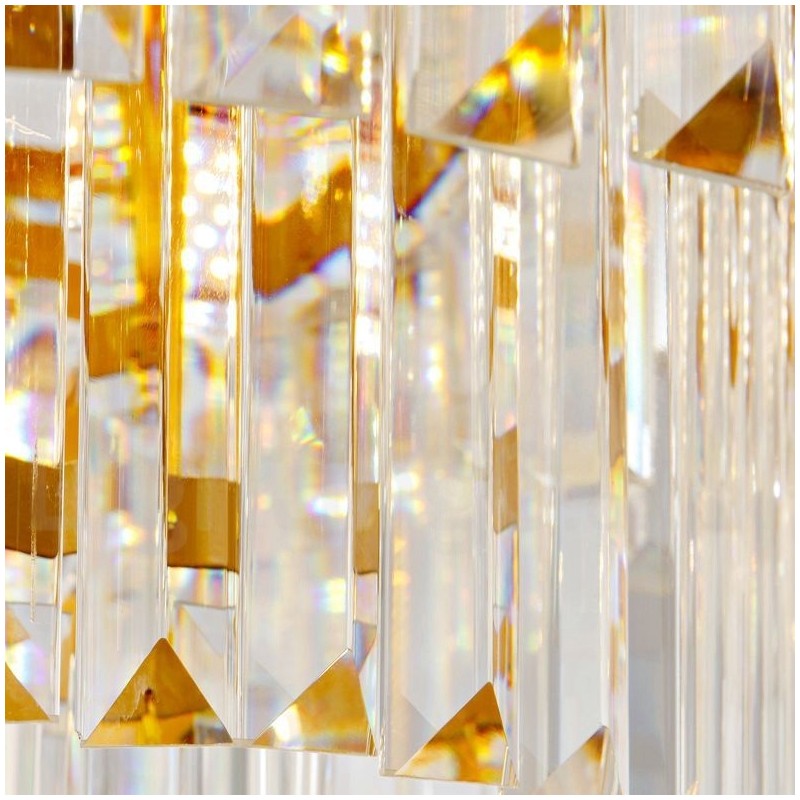 Gold Postmodernen Luxus Runde K9 Kristall Anhänger Kronleuchter Ausstellung Halle