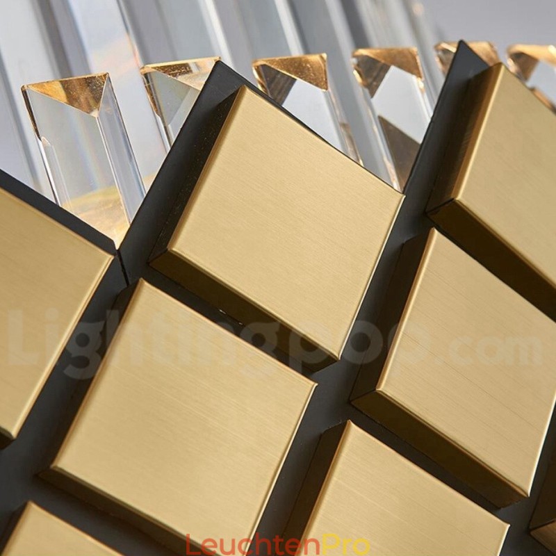 Luxus Modern Gold Plus Schwarz Runde K9 Kristall Anhänger Kronleuchter Ausstellung Halle