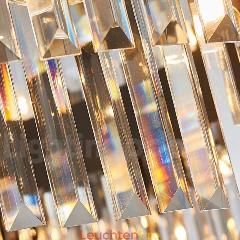 Luxus Modern Gold Plus Schwarz Runde K9 Kristall Anhänger Kronleuchter Ausstellung Halle