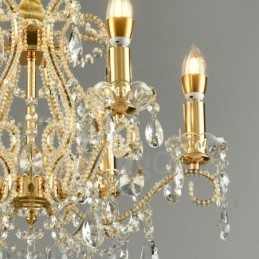 6 Licht Gold Silber Amerikanischen Stil Kristall Anhänger Kronleuchter Licht Shop