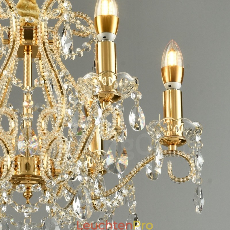 6 Licht Gold Silber Amerikanischen Stil Kristall Anhänger Kronleuchter Licht Shop