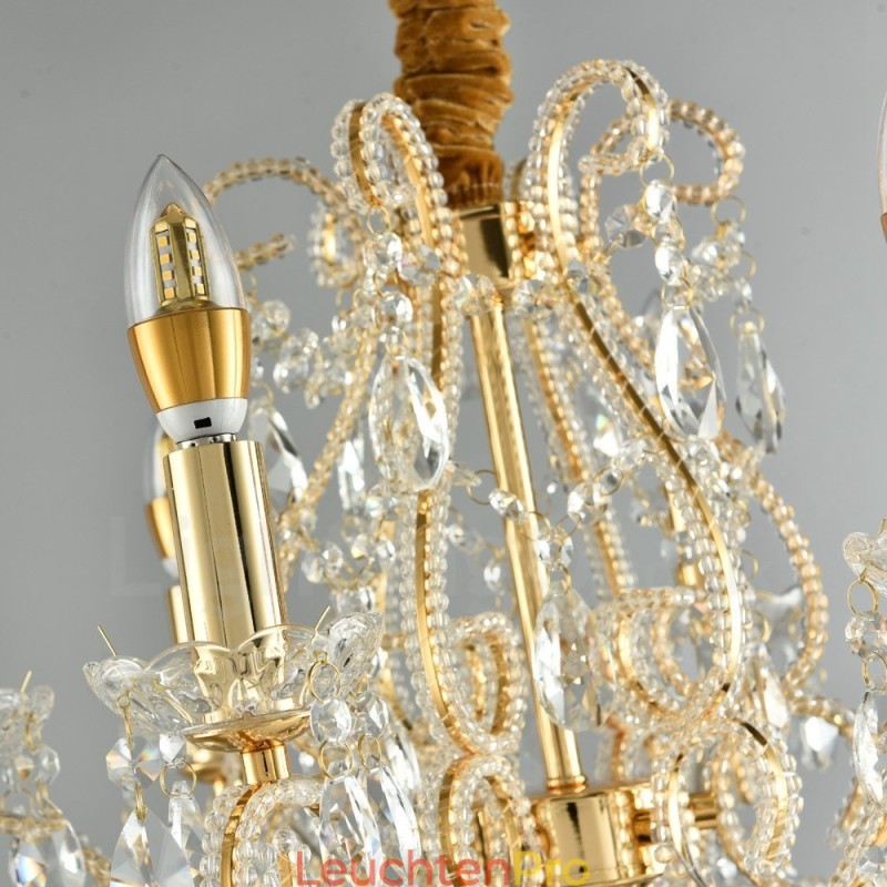 6 Licht Gold Silber Amerikanischen Stil Kristall Anhänger Kronleuchter Licht Shop