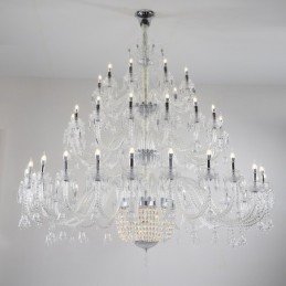 50 Licht klar elegante luxuriöse Kristall Kerze Kronleuchter Ausstellung Hal