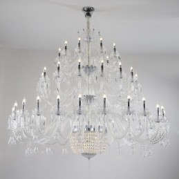 50 Licht klar elegante luxuriöse Kristall Kerze Kronleuchter Ausstellung Hal