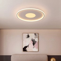 Ultradünne, dimmbare, moderne Deckenleuchten im zeitgenössischen nordischen Stil mit Fernbedienung, können auch als Wandleuchte verwendet werden