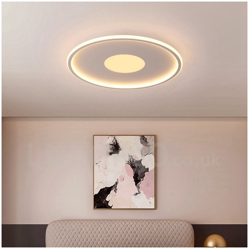 Ultradünne, dimmbare, moderne Deckenleuchten im zeitgenössischen nordischen Stil mit Fernbedienung, können auch als Wandleuchte verwendet werden