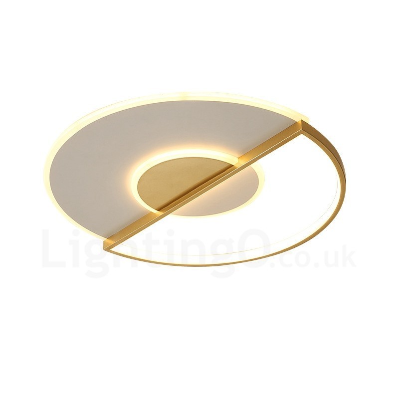 Goldfarbene, ultradünne, moderne Deckenleuchten im zeitgenössischen nordischen Stil mit Fernbedienung, können auch als Wandleuchte verwendet werden