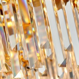 Luxuriöser postmoderner runder Kronleuchter aus K9-Kristall in Schwarz und Gold