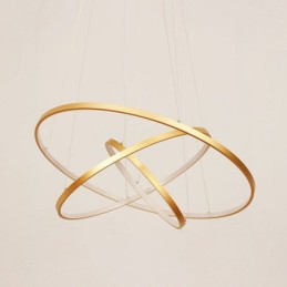 Dimmbare Pendelleuchte mit Fernbedienung Gold Modernes Design Drei Ringe