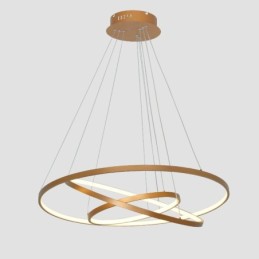 Dimmbare Pendelleuchte mit Fernbedienung Gold Modernes Design Drei Ringe
