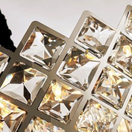 Zweistufiger luxuriöser postmoderner runder schwarzer und goldener K9-Kristall-Pendelleuchter