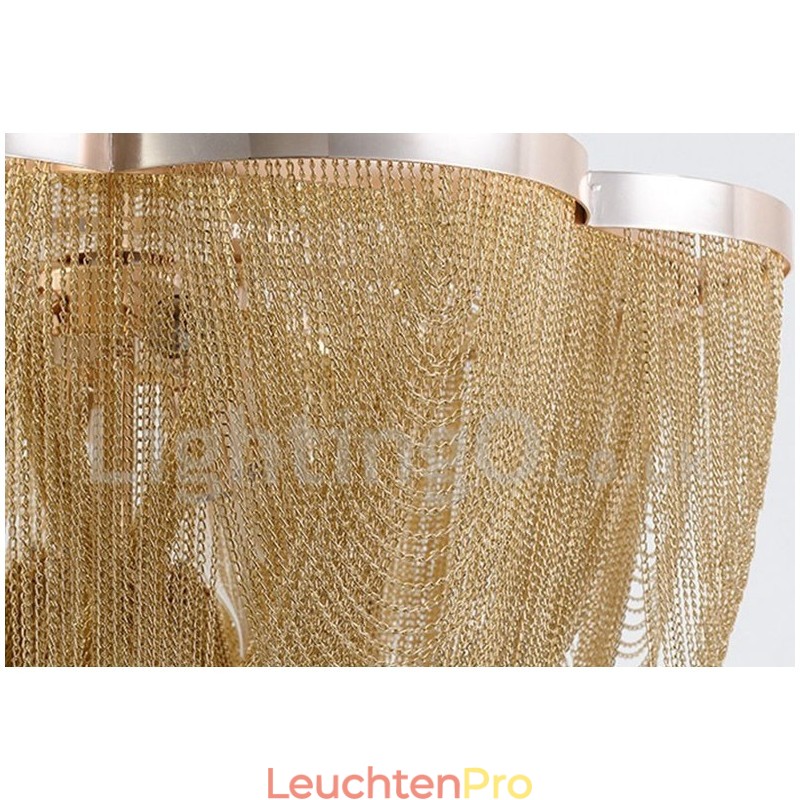 Quasten Kronleuchter Designer Pendelleuchte Silber Gold Farbe