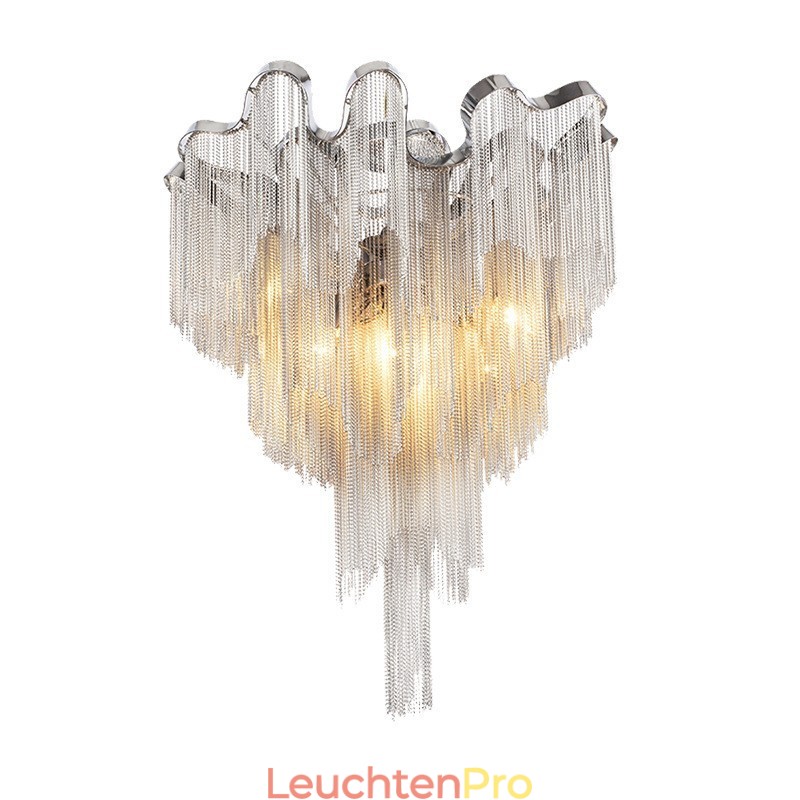 Quasten Kronleuchter Designer Deckenleuchte Silber Gold Farbe