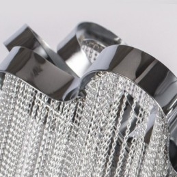 Quasten Kronleuchter Designer Deckenleuchte Silber Gold Farbe