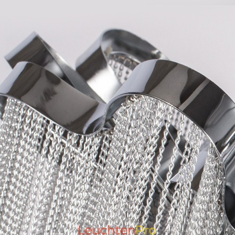 Quasten Kronleuchter Designer Deckenleuchte Silber Gold Farbe
