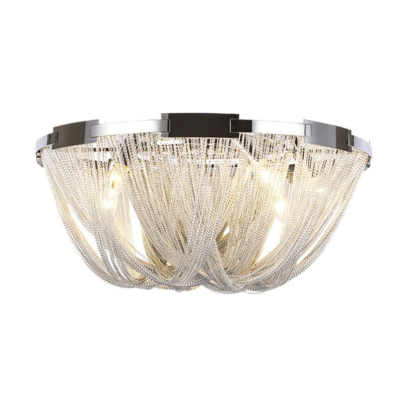 Quasten Kronleuchter Designer Deckenleuchte Silber Gold Farbe