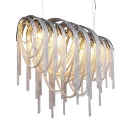 Quasten Kronleuchter Designer Pendelleuchte Silber Gold Farbe