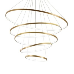 Große 4 Ringe 5 Ringe Schwarz Weiß Gold Pendelleuchte Modernes Design