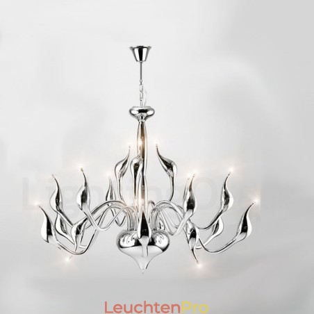 18 Lichter Edelstahl Post Modern Swan Kronleuchter Licht G4 Chrom fertig 18 Lichter Edelstahl Post Modern Swan Kronleuchter Licht G4 Chrom fertig