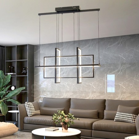 Dimmbare Pendelleuchte Modernes Design Vier Rechtecke Dimmbare Pendelleuchte Modernes Design Vier Rechtecke