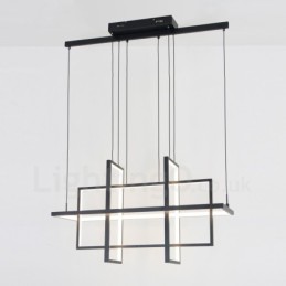 Dimmbare Pendelleuchte Modernes Design Vier Rechtecke