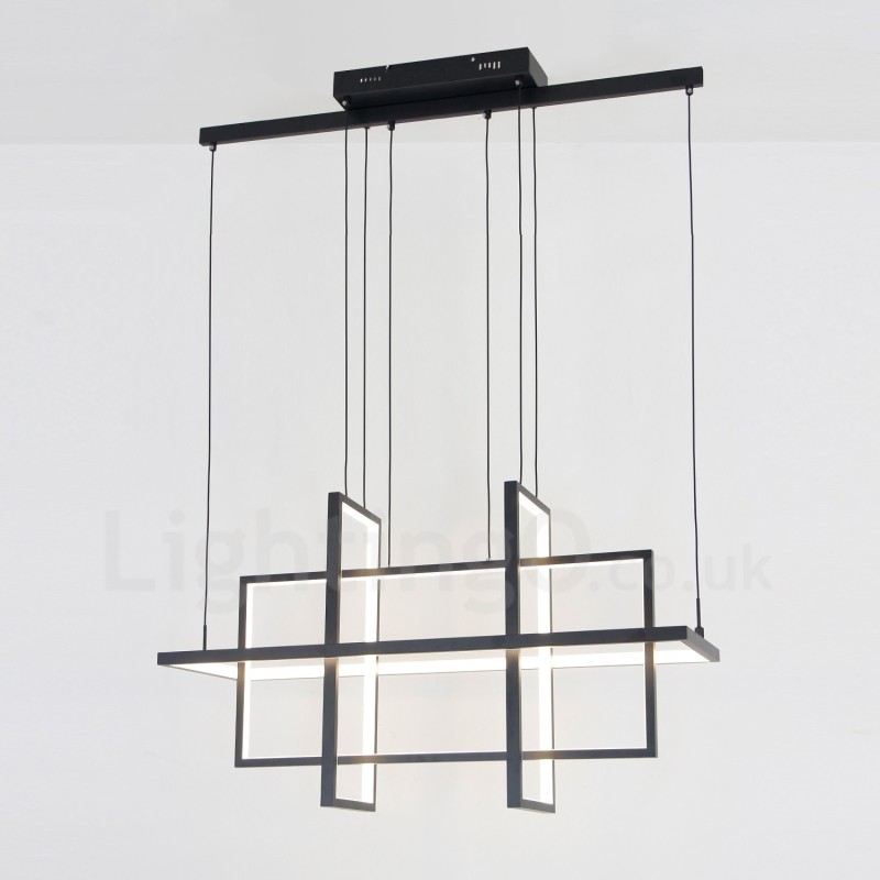 Dimmbare Pendelleuchte Modernes Design Vier Rechtecke