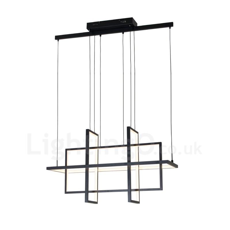 Dimmbare Pendelleuchte Modernes Design Vier Rechtecke