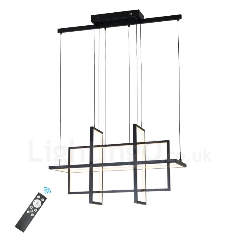 Dimmbare Pendelleuchte Modernes Design Vier Rechtecke