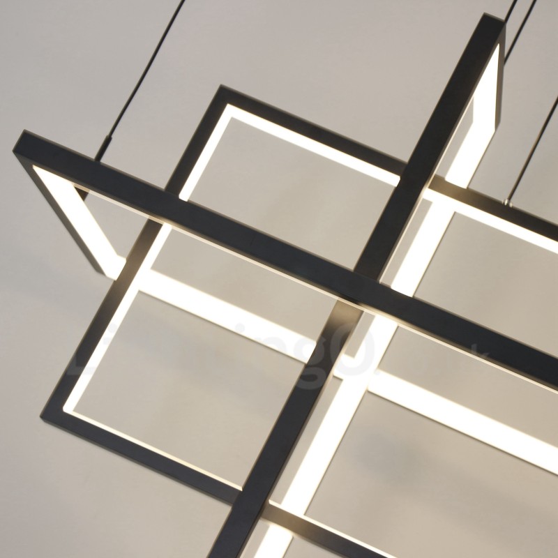 Dimmbare Pendelleuchte Modernes Design Vier Rechtecke