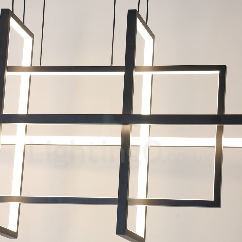 Dimmbare Pendelleuchte Modernes Design Vier Rechtecke