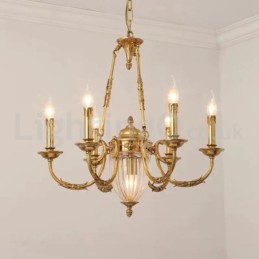 Luxus Französisch Alle Kupfer Kristall Kronleuchter Lampe Esszimmer leuchte Kronleuchter