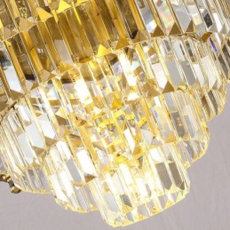 Großer Luxus-Kronleuchter aus Kupferkristall für 12+8+4 Lampenfassungen