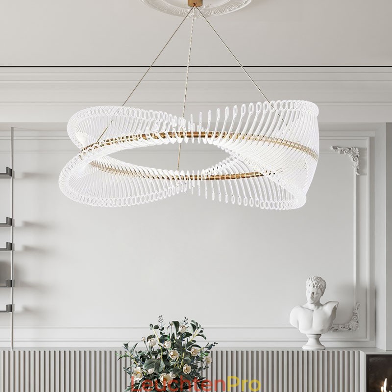 Postmoderne Strip Circle Pendelleuchte