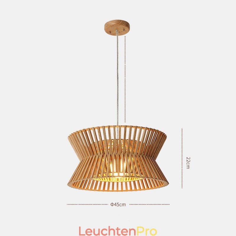 Vintage Holz Pendelleuchte