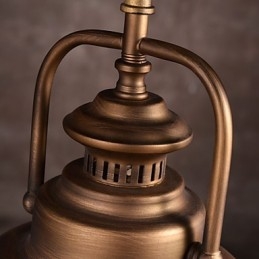 Retro-Pendelleuchte mit Schirm aus Metall im Old Factory-Stil