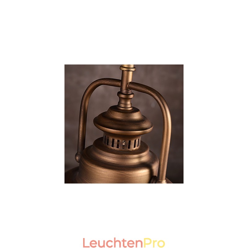 Retro-Pendelleuchte mit Schirm aus Metall im Old Factory-Stil