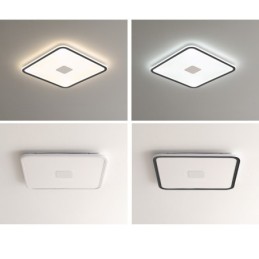 Moderne dimmbare quadratische Deckenleuchte mit Unterputzmontage, Vollspektrum-Augenschutz