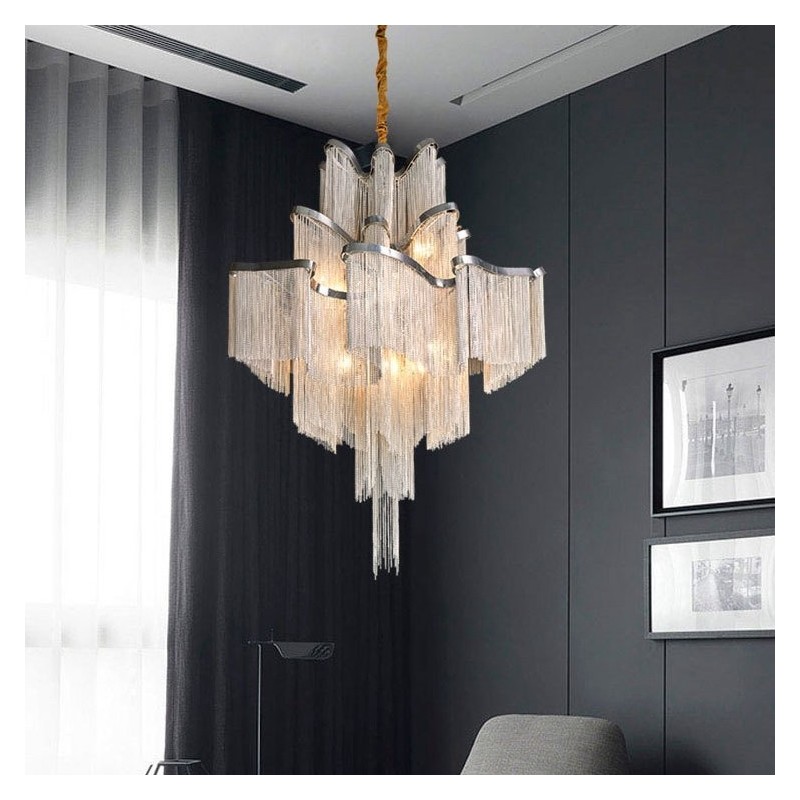 Quasten Extra große Kronleuchter Designer Deckenpendelleuchte