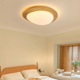 Dimmbare Deckenleuchte mit Vollspektrum-Augenschutz, nordische Log-Grain-Kieselsteine
